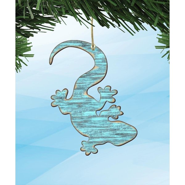 Designocracy Gecko Wooden Ornament 99434O